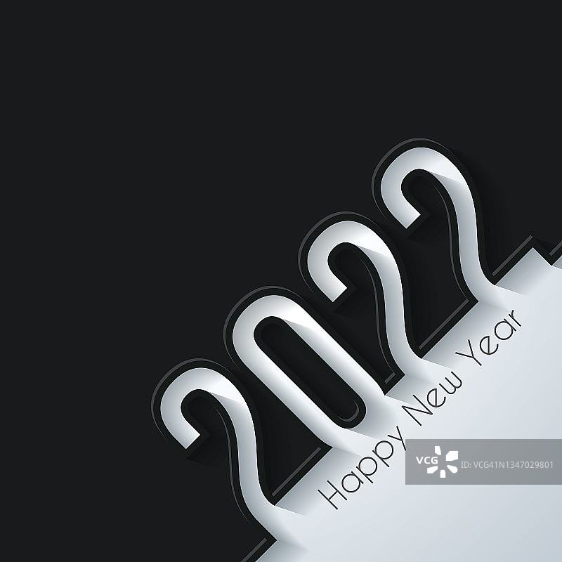 新年快乐2022 -黑色背景图片素材