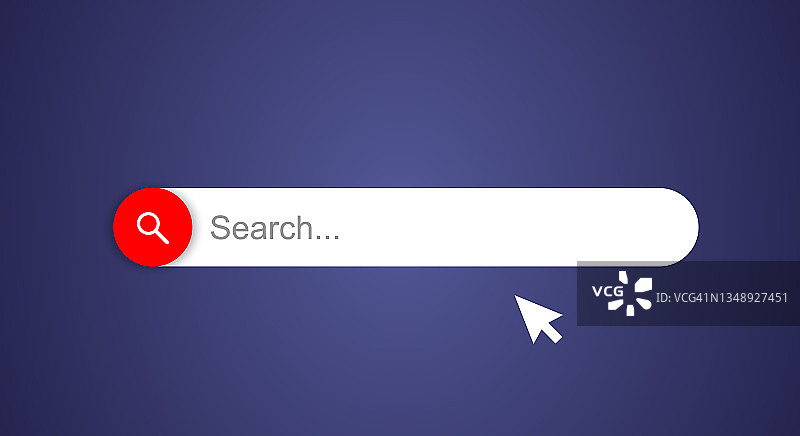 搜索栏设计元素。搜索栏的UI。蓝色背景。矢量图图片素材