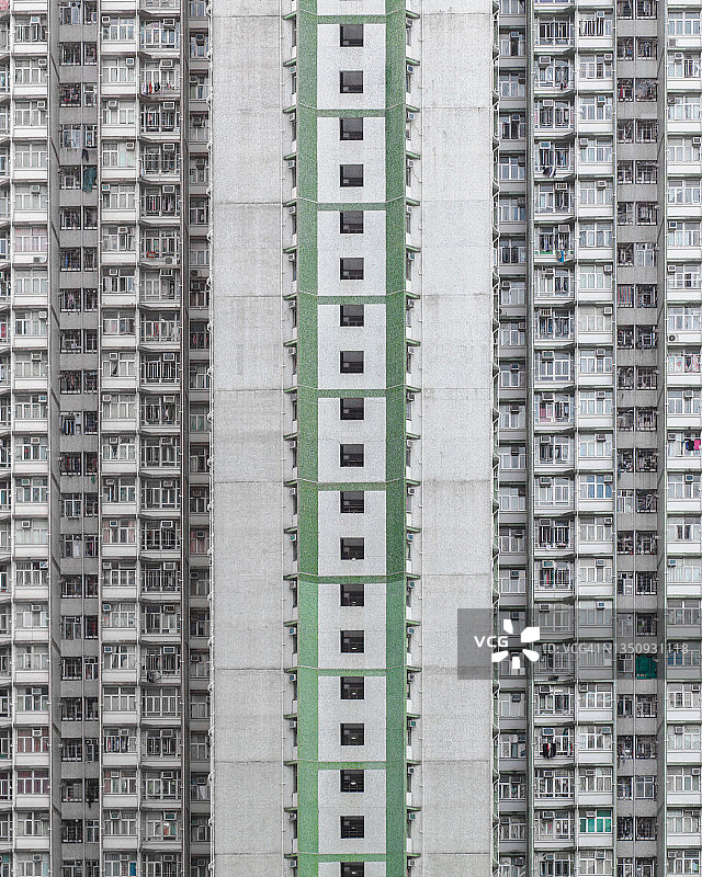 香港公寓住宅的窗户图片素材