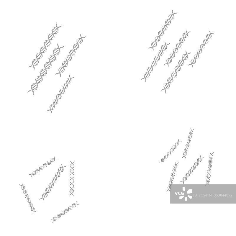 DNA图标上的白色背景，矢量插图图片素材
