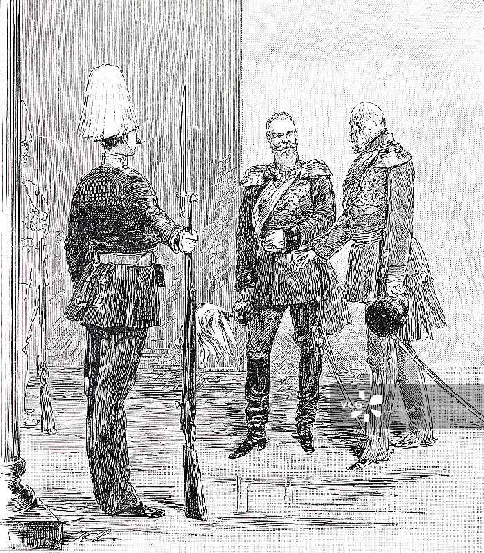 巴伐利亚摄政王抵达柏林皇宫图片素材