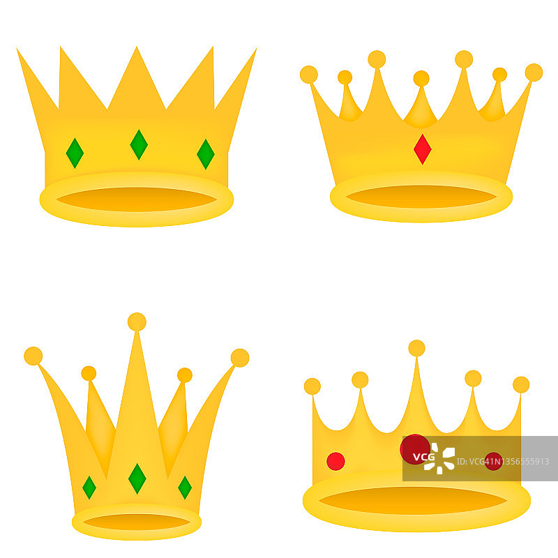 皇冠，图标，股票矢量，标志孤立的白色背景。插图图片素材