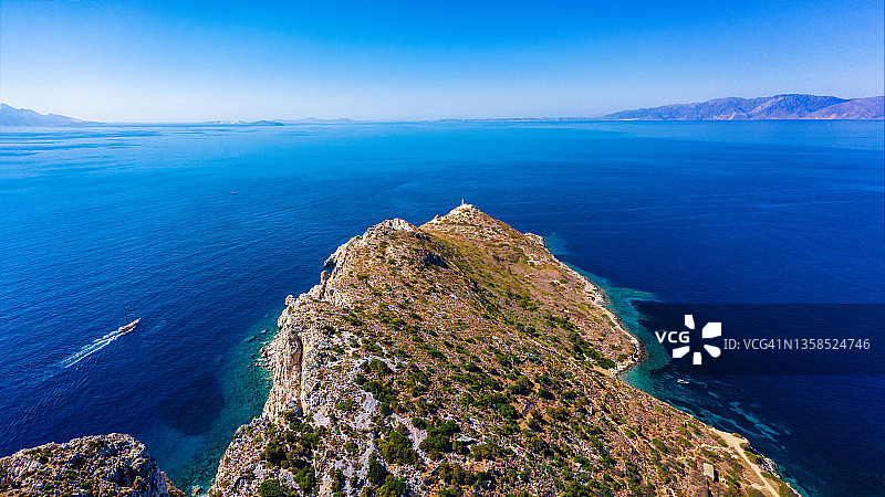 土耳其爱琴海湾无人机上的风景图片素材