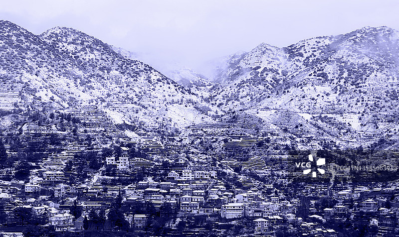 冬季雪山景观图片素材