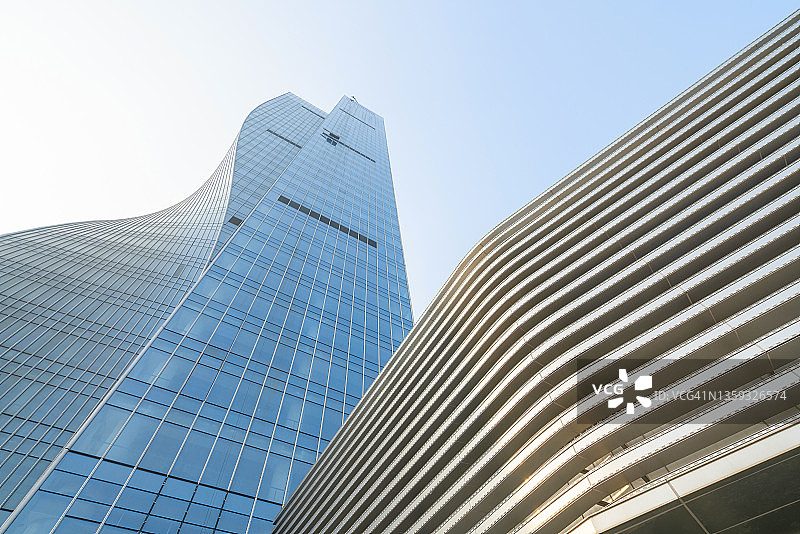 中国重庆摩天楼办公大楼之窗图片素材