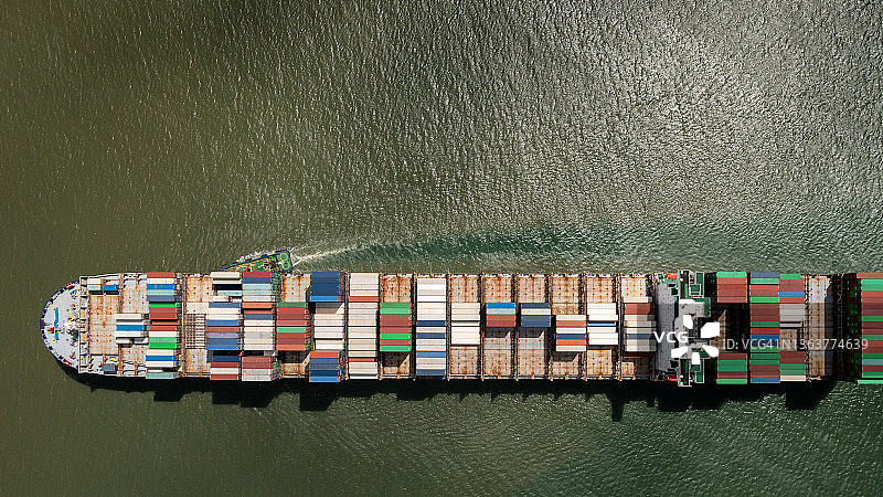 集装箱货船进出口业务商业贸易国际物流运输图片素材