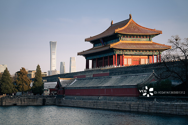 雪景中的紫禁城，中国北京图片素材