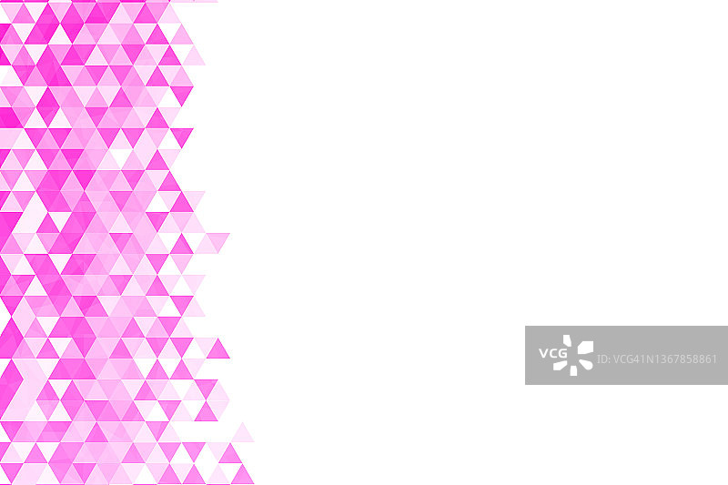多边形粉红色马赛克背景。摘要低多边形矢量插图。三角形图案，复制空间。模板几何商业设计与三角形为海报，横幅，卡片，传单图片素材