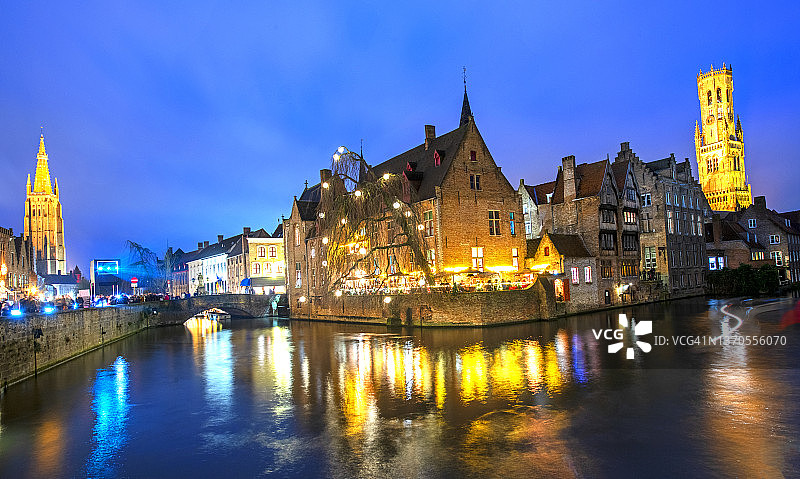 玫瑰码头-布鲁日的中世纪城镇图片素材