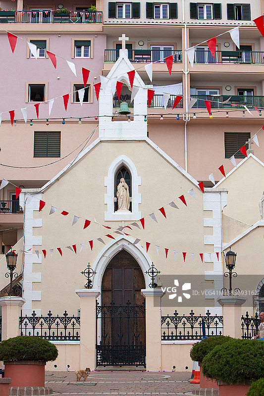 圣母玛利亚教堂，加泰罗尼亚湾，直布罗陀图片素材