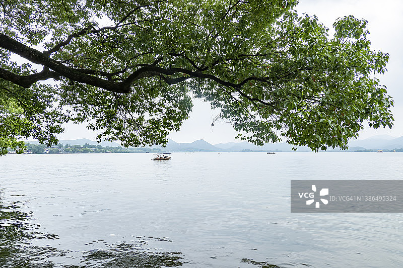 中国杭州西湖的风景图片素材