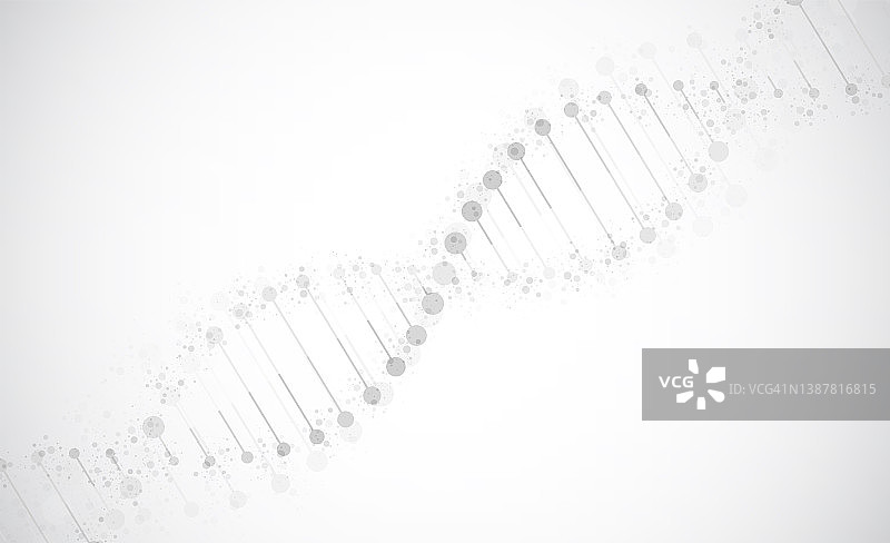 DNA。医学基因生物技术化学生物学创新技术理念和纳米技术背景图片素材