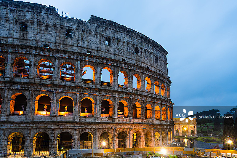 意大利，罗马，黎明的竞技场图片素材