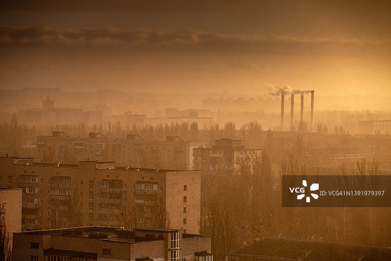 基辅冬天的日落图片素材