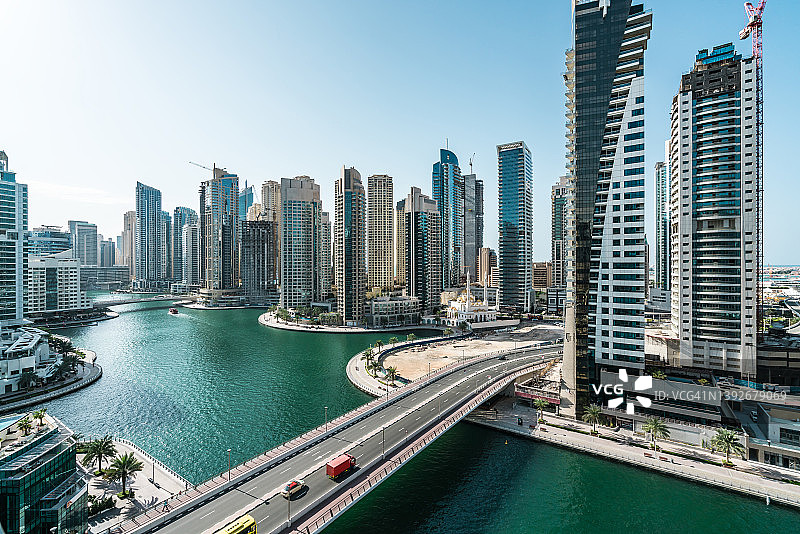 迪拜码头的城市图片素材