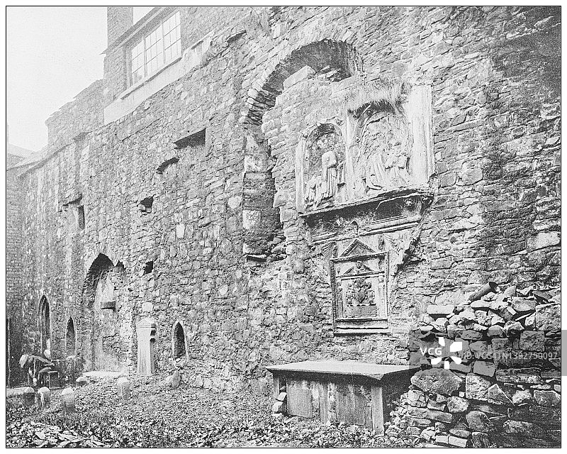 爱尔兰的古董照片:都柏林的波特莱斯特教堂图片素材
