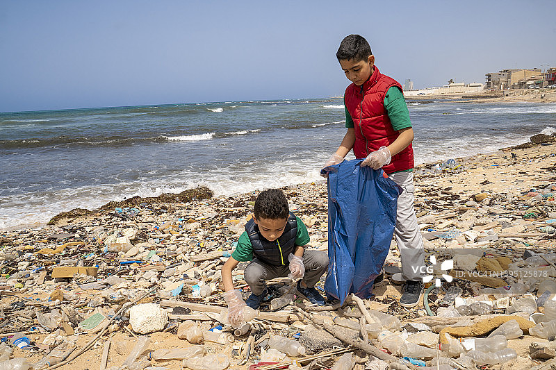 污染地中海海滩图片素材