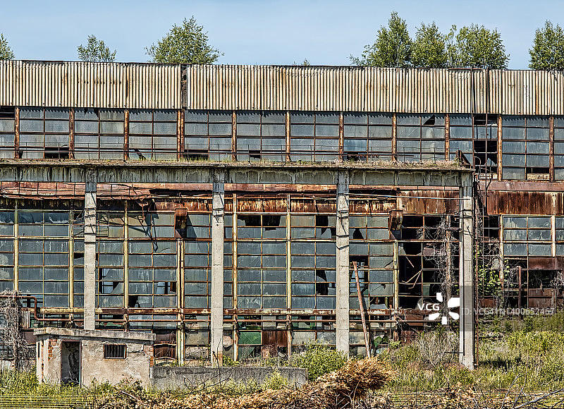 废弃的工业建筑图片素材