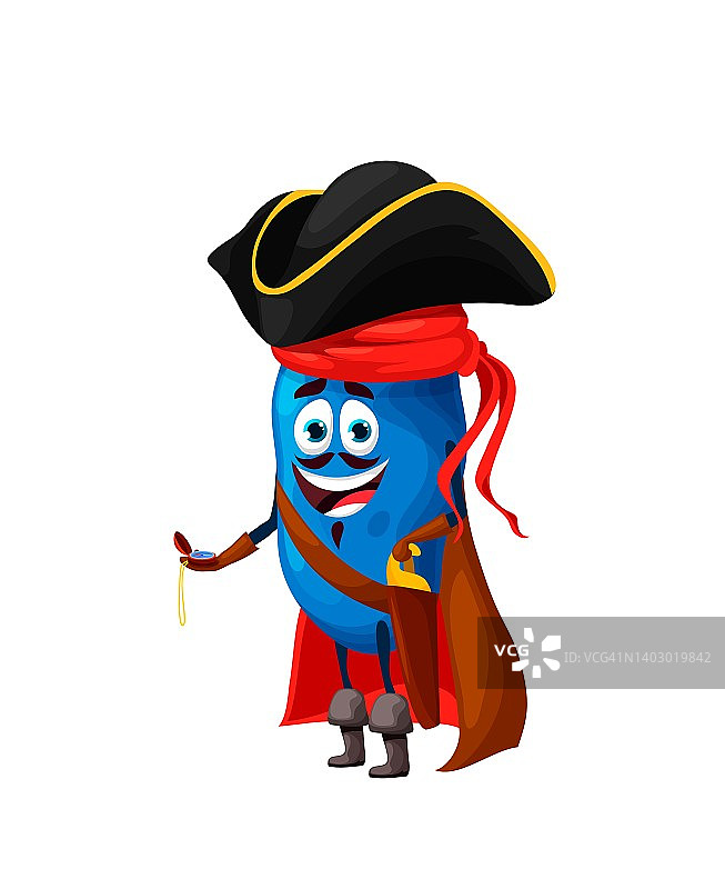 卡通搞笑的蜂蜜海盗船长人物图片素材