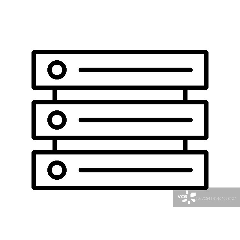 简单的服务器图标。主机托管服务的标志。向量。图片素材