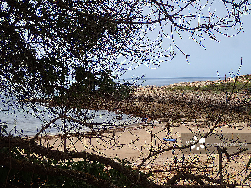 英格里纳海滩，比斯波，西阿尔加维，葡萄牙图片素材
