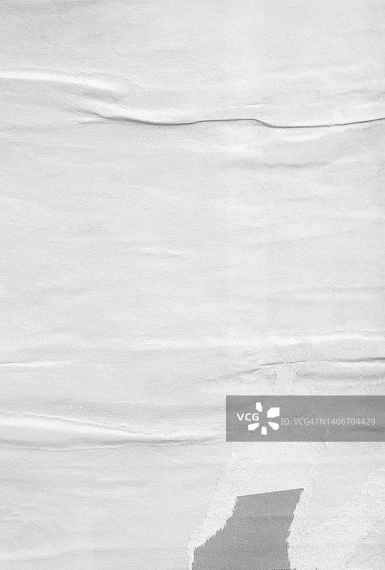 空白白色黑色旧撕裂撕裂的纸皱巴巴的折痕海报垃圾纹理背景背景海报图片素材