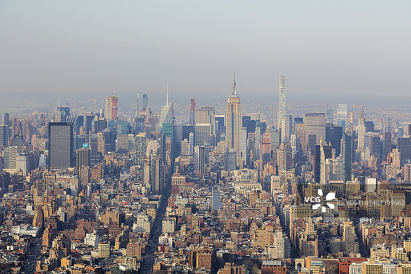 中城和曼哈顿下城天际线，纽约，美国图片素材