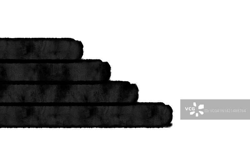 现代黑白背景与一堆黑色不规则或不均匀的边缘块堆叠在一起作为较低的第三个模板图片素材