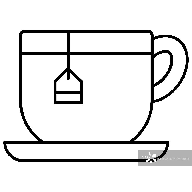 茶线艺术图标设计模板矢量插图图片素材