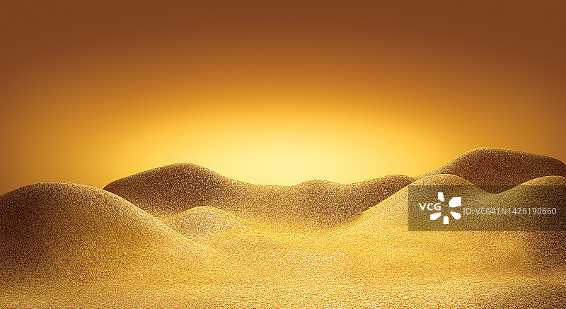 背景图像，背景，沙子，黄金，山，3D，没有人图片素材