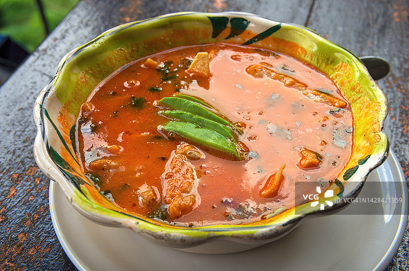 一碗sopa la huerta(菜园汤)图片素材