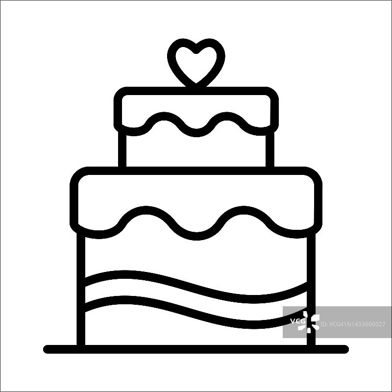 生日蛋糕，周年纪念蛋糕图标标志设计矢量模板插画标志和符号图片素材