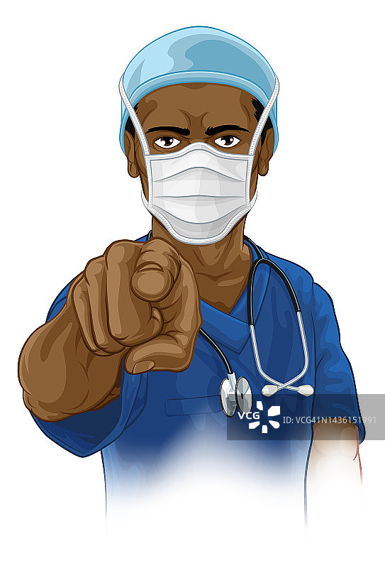戴防护口罩的护士医生需要你图片素材