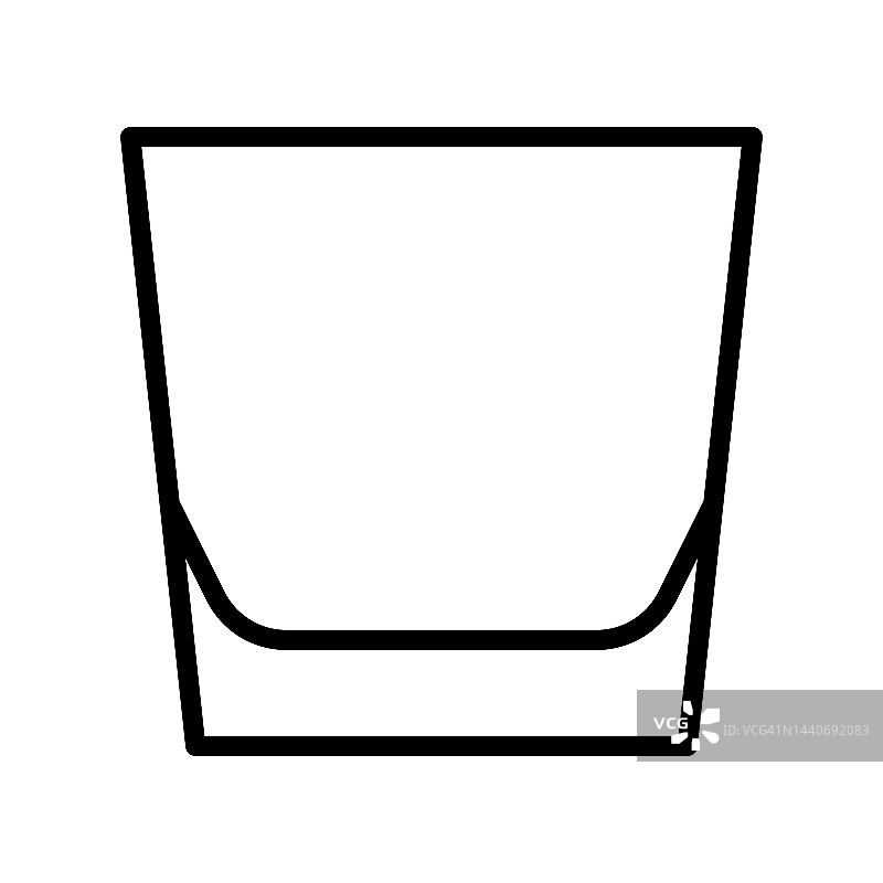 饮玻璃器皿平线图标。为移动概念和网页设计，商店的轮廓标志图片素材