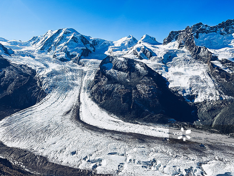 来自瑞士策尔马特Gornergrat站的冰川图片素材