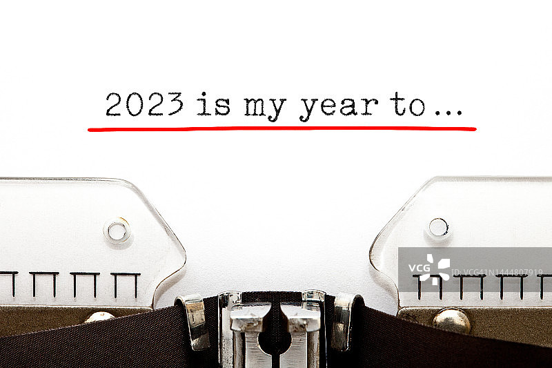 2023年是我的励志打字机概念年图片素材