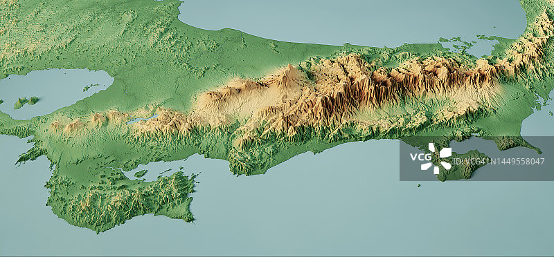 哥斯达黎加地形图3D视图图片素材