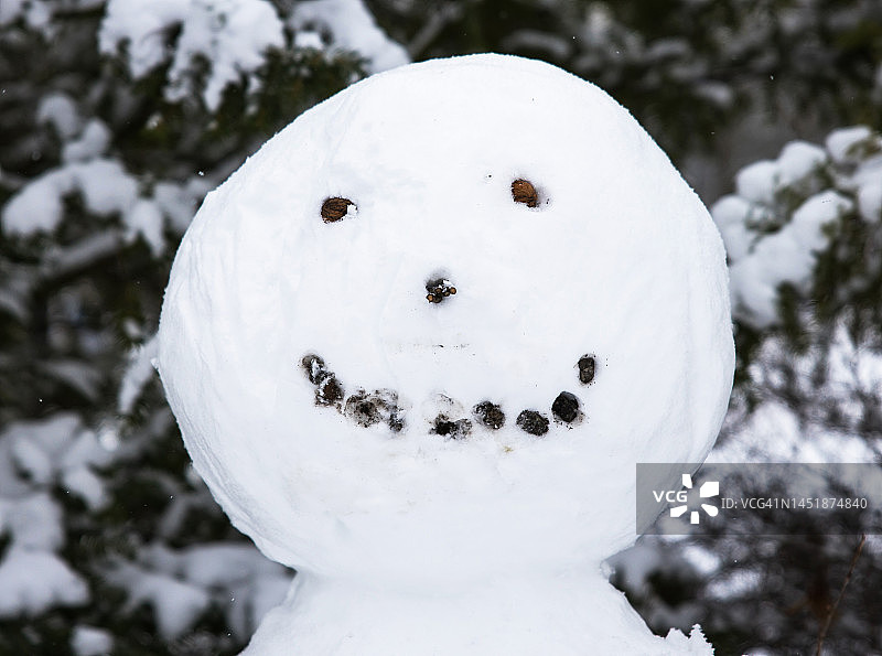 雪人的脸图片素材