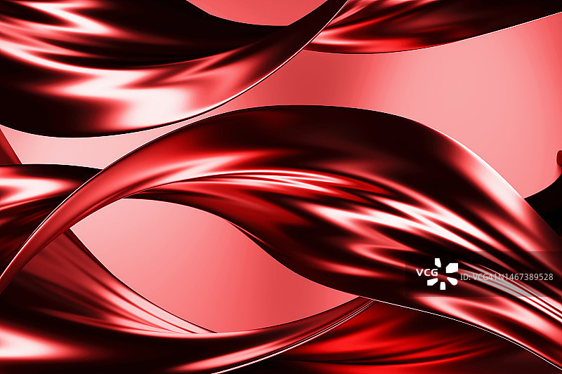 抽象光滑的红色和黑色背景。美容3D图案。图片素材