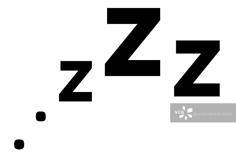 Zzz睡眠打鼾文本矢量图标的漫画图片素材