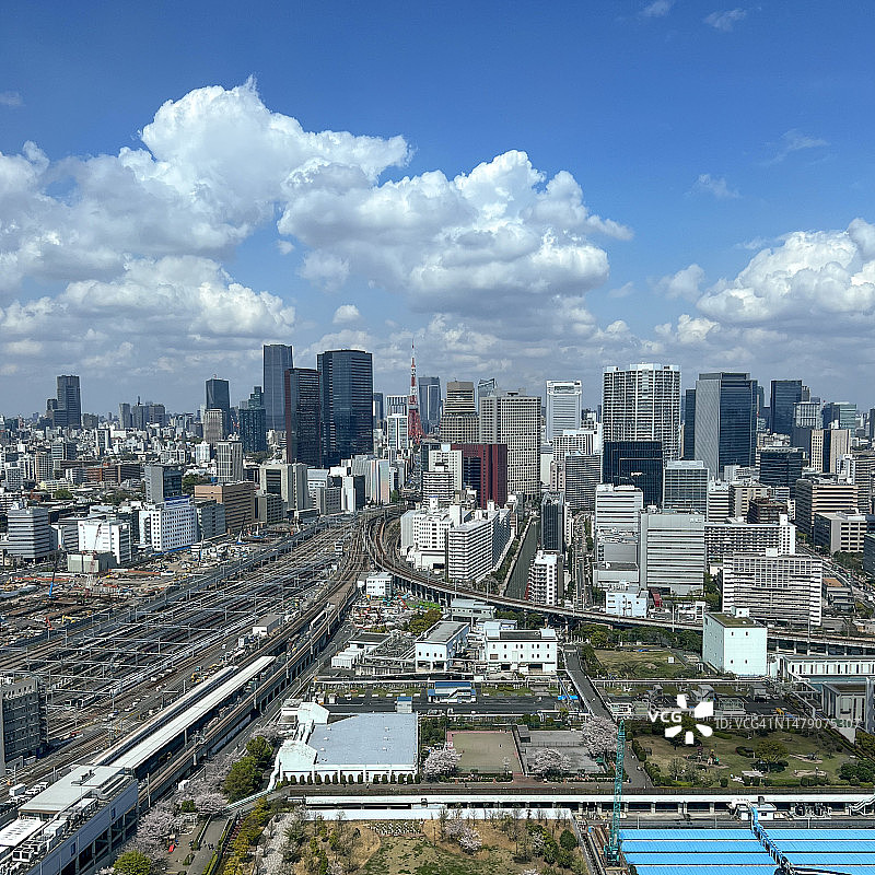 东京鸟瞰图图片素材