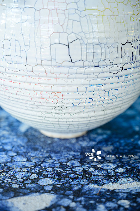 细节装饰复古陶瓷花瓶中国风格图片素材