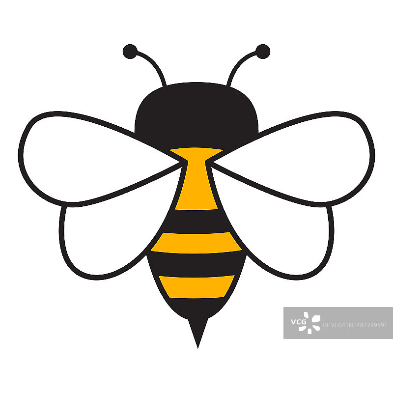 蜜蜂图标。蜜蜂昆虫。图片素材