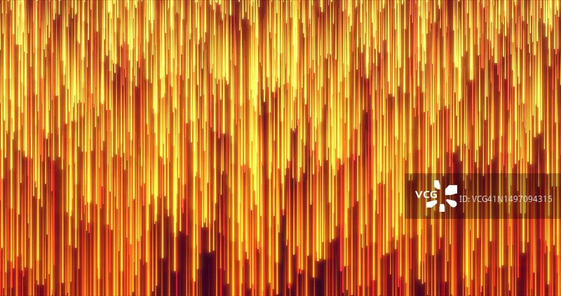 抽象的黄色橙色能量发光线雨点般的未来高科技背景图片素材
