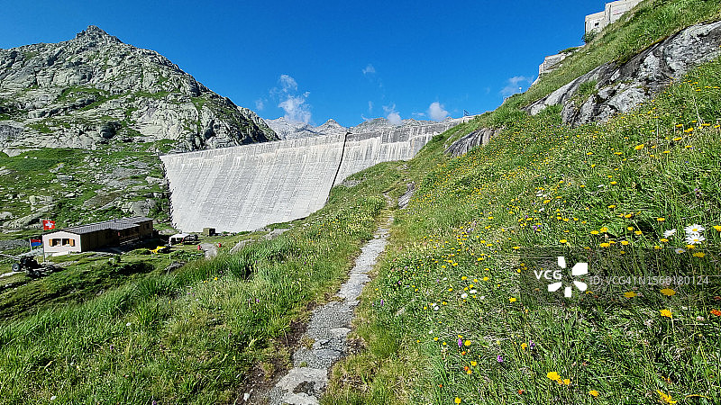 圣哥达山口(Passo del San Gottardo)高山水库图片素材