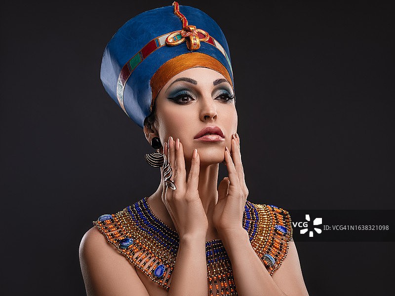 完美的埃及女人克利奥帕特拉特写图片素材