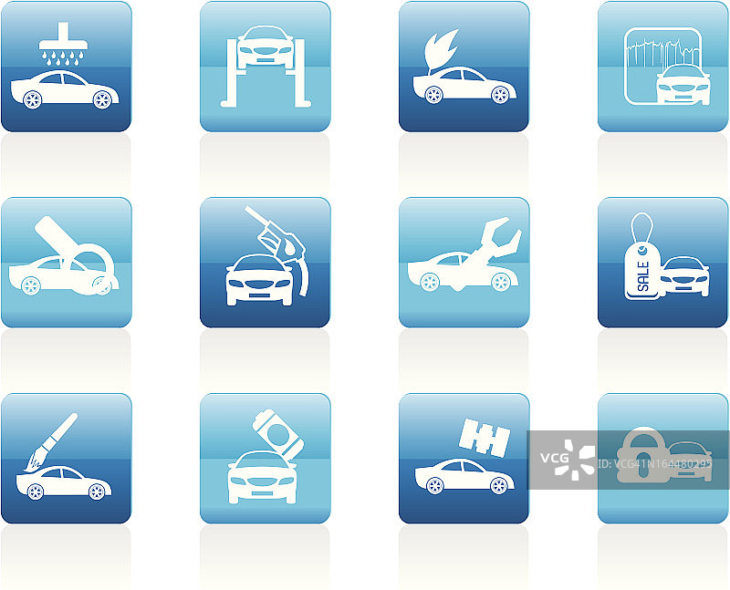 汽车和汽车服务图标图片素材
