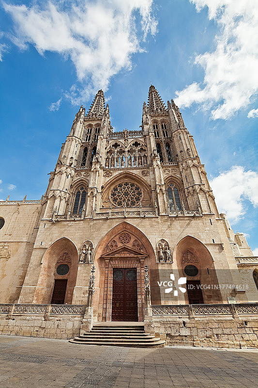 西班牙布尔戈斯的大教堂图片素材