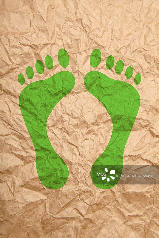 绿色的脚印图片素材