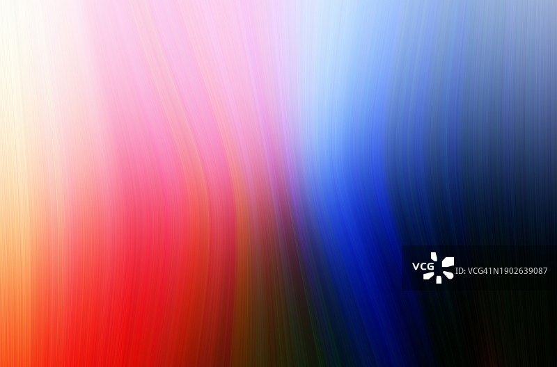 抽象的背景与移动的红色和蓝色波浪光线。图片素材